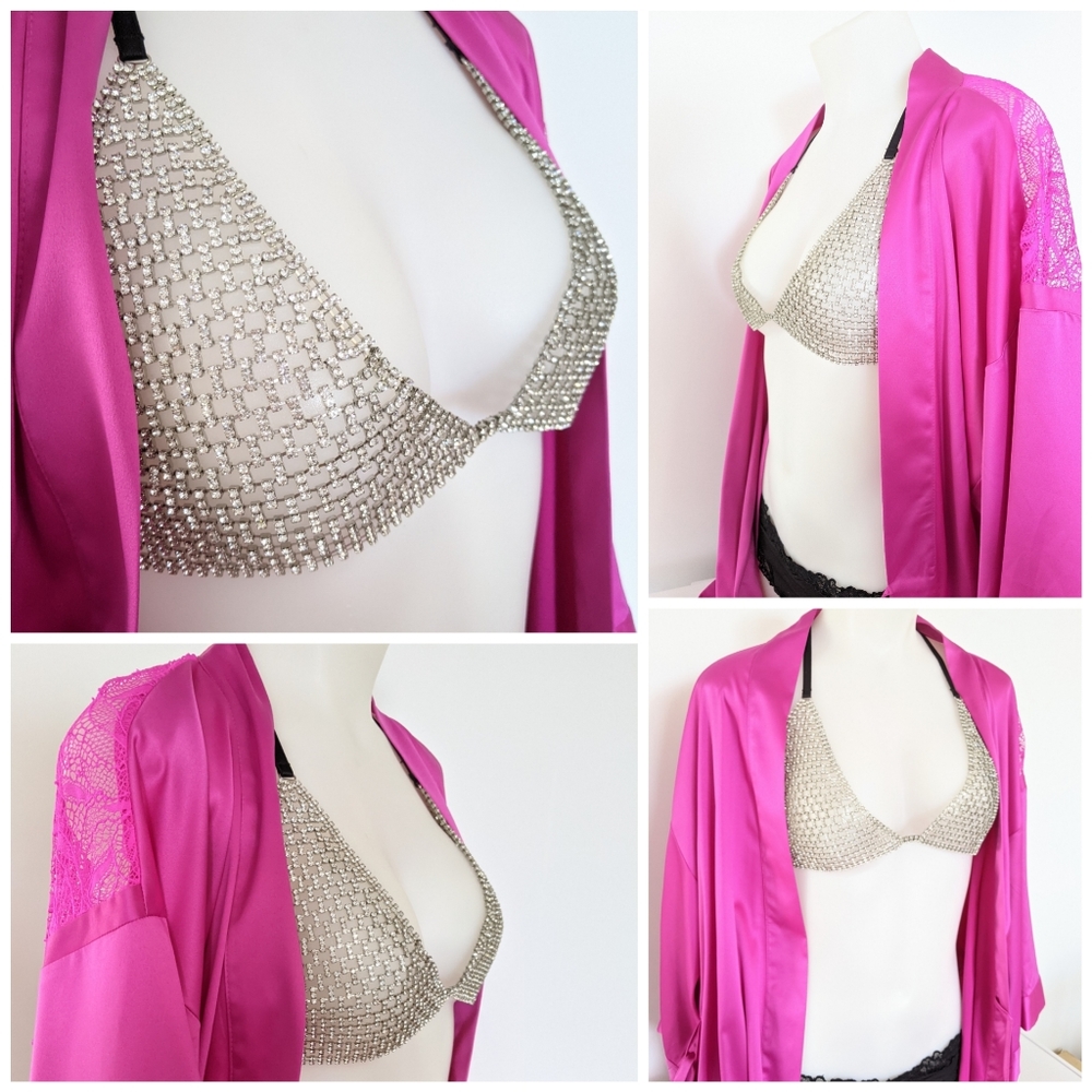 Luxury La Senza Limited Edition Jewelry / Crystal Bra Lingerie Sz S To M - Picture 2 of 10